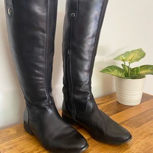 Bleach leather riding boots